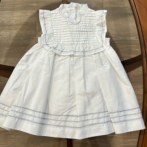 Beautiful baby girl white dress with smocking